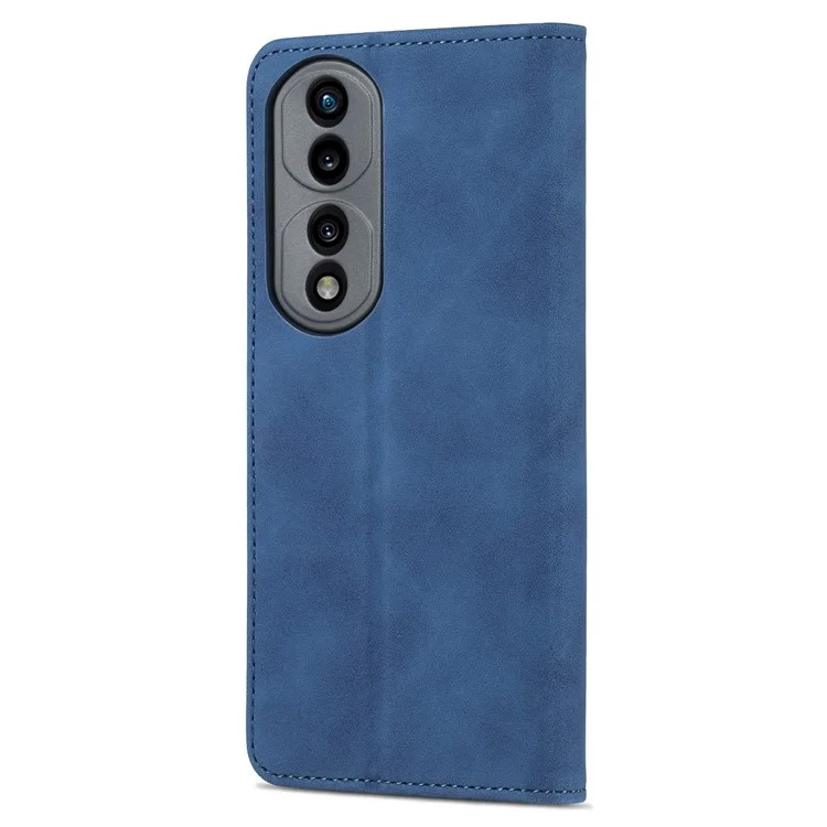 AZNS For Honor 70 Pro 5G Prove A Capa De Couro PU À Prova De Dobragem Dobrável Capinha De Proteção Tampa Do Telefone - Azul