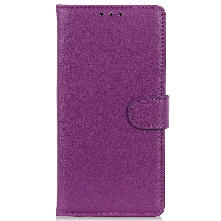 Für Huawei nova Y70 4G/Y70 Plus 4G Litchi-Textur-Geldbörse Flip-Cover PU-Leder Ständer Stoßfeste TPU-Schutzhülle - Lila