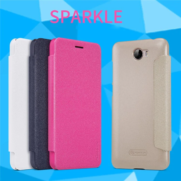 NILLKIN Sparkle Series Leather Case Cover for Huawei Y5II/Y5 II / Honor 5 - White