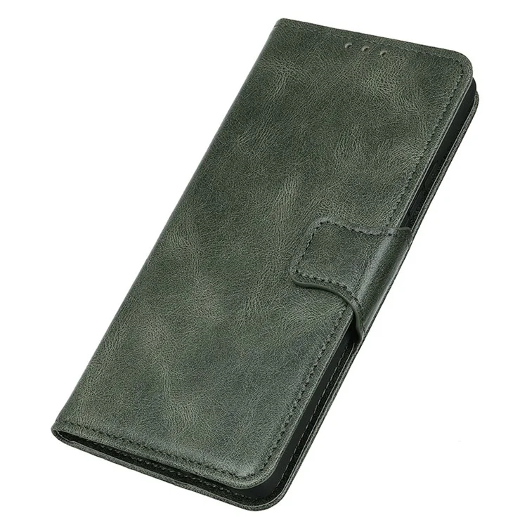Para Huawei Nova Y70 4G/Y70 Plus 4G Crazy Horse Horse Texture Cartê Capa de Couro PU PU - Verde Negruzco