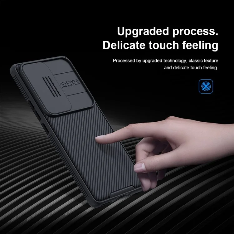 Nillkin Camshield Pro Série Para Honor 70 Pro 5G/70 Pro+ 5g Case Hard PC Soft TPU Protetor de Telefone Não Deslizante Resistente a Arranhões Com Tampa de Lente da Câmera Deslizante - Azul
