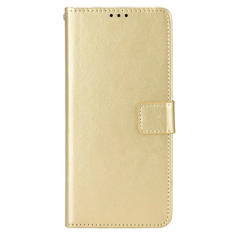 Crazy Horse Texture Case for Huawei nova Y70 4G/nova Y70 Plus 4G, Stand Wallet Feature PU Leather Anti-scratch Phone Cover Shell - Gold