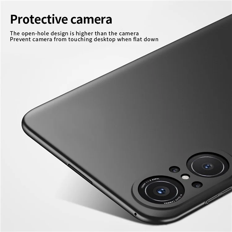 MOFI JK PC ​​shied-1 Серии-1 Для Huawei Nova 9 SE Matte Surface Anti-Fingerprint Case Hard PC Antipcratch Back Cover с Ремешком - Черный
