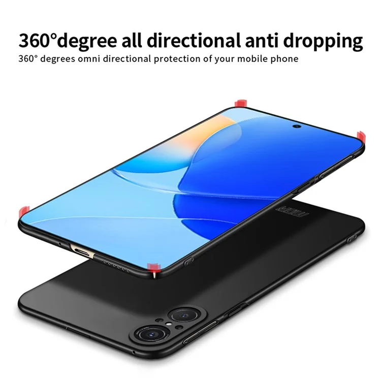 MOFI JK PC ​​shied-1 Серии-1 Для Huawei Nova 9 SE Matte Surface Anti-Fingerprint Case Hard PC Antipcratch Back Cover с Ремешком - Черный