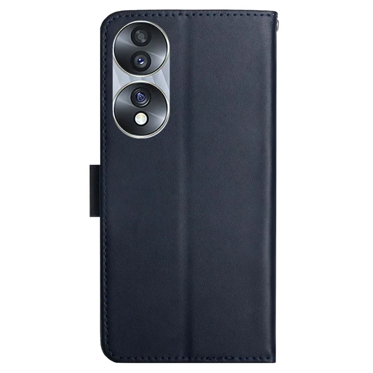 Custodia Telefonica Anti-drop Per Onore 70 5g, Consistenza Nappa Vera Cuscinetto in Pelle Magnetica Copertura Telefonica Resistente ai Graffi - Blu
