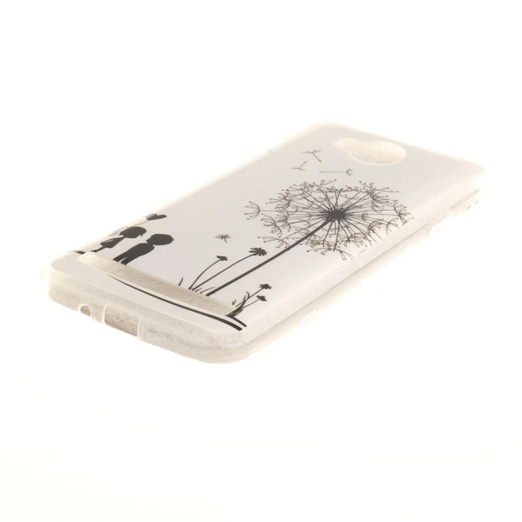 Soft IMD TPU Cover Case for Huawei Y3 II / Y3II - Dandelion and Lovers