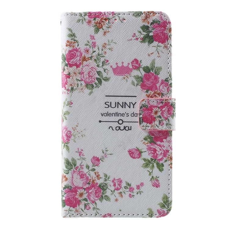 Callfree Flip Leather Protector Case for Huawei Honor 8 - Blooming Roses