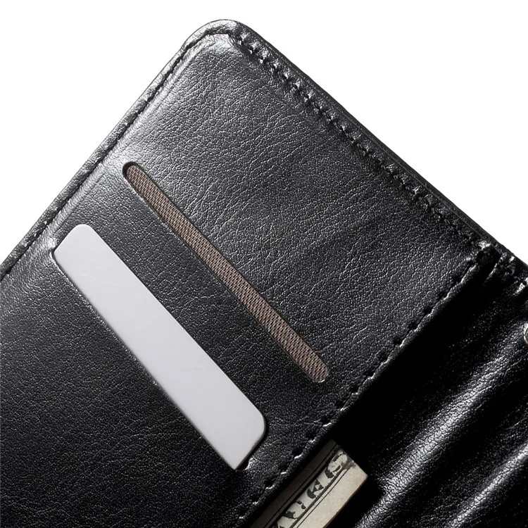 Durable Leather Wallet Stand Case for Huawei Y5II / Y5 II / Honor 5 - Black