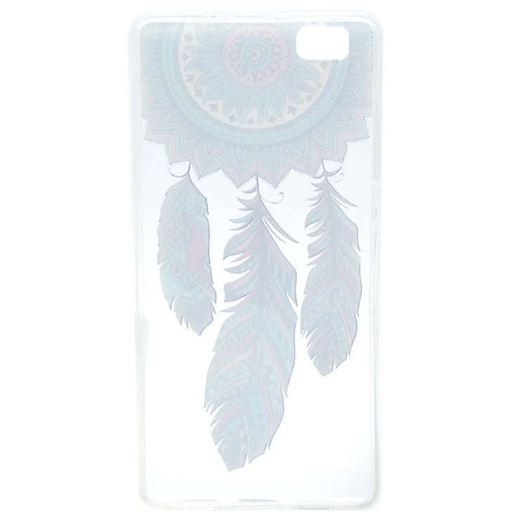 Soft TPU Patterned Case Cover for Huawei Ascend P8 Lite - Tribal Dream Catcher