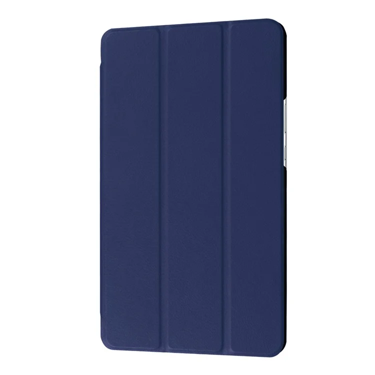 Tri-fold Stand Leather Protective Case for Huawei MediaPad M3 8.4 - Dark Blue