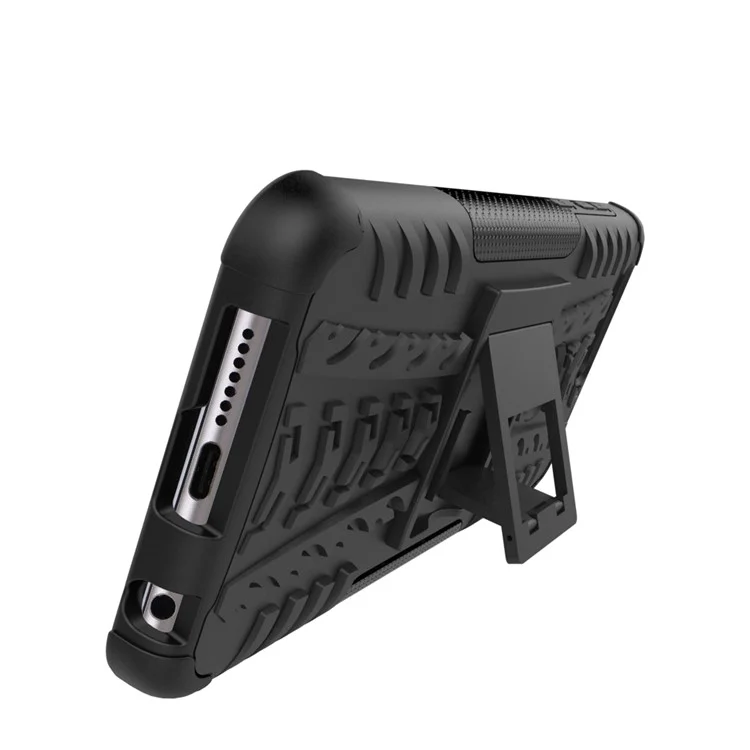 Anti-slip PC + TPU Hybrid Case with Kickstand for Huawei Honor 8 - Black