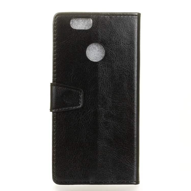 Crazy Horse Leather Wallet Case for Huawei nova - Black