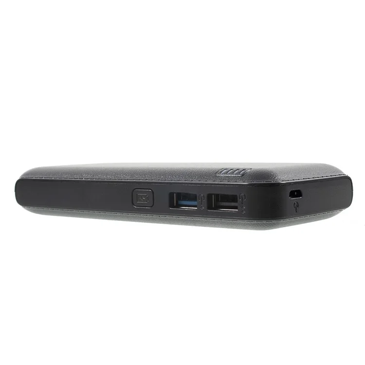 CAGER QC1 12000mAh Quick Charge 2.0 Power Bank with Dual USB Output for iPhone Samsung Huawei - Black