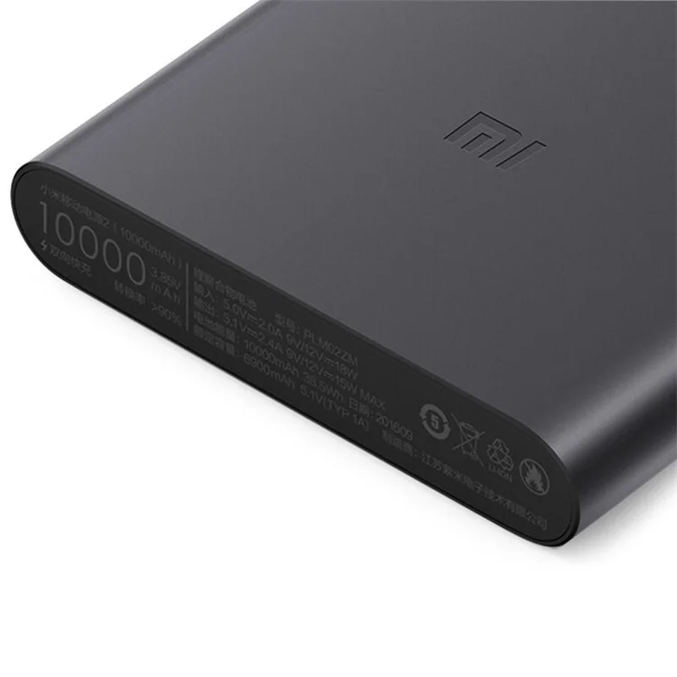 XIAOMI Mi Power Bank 2 10000mAh Mobile Power Charger for Xiaomi iPhone Samsung - Black