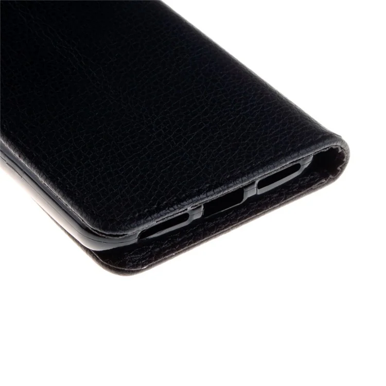 Lychee Skin Leather Wallet Case for Y5II / Y5 II - Black