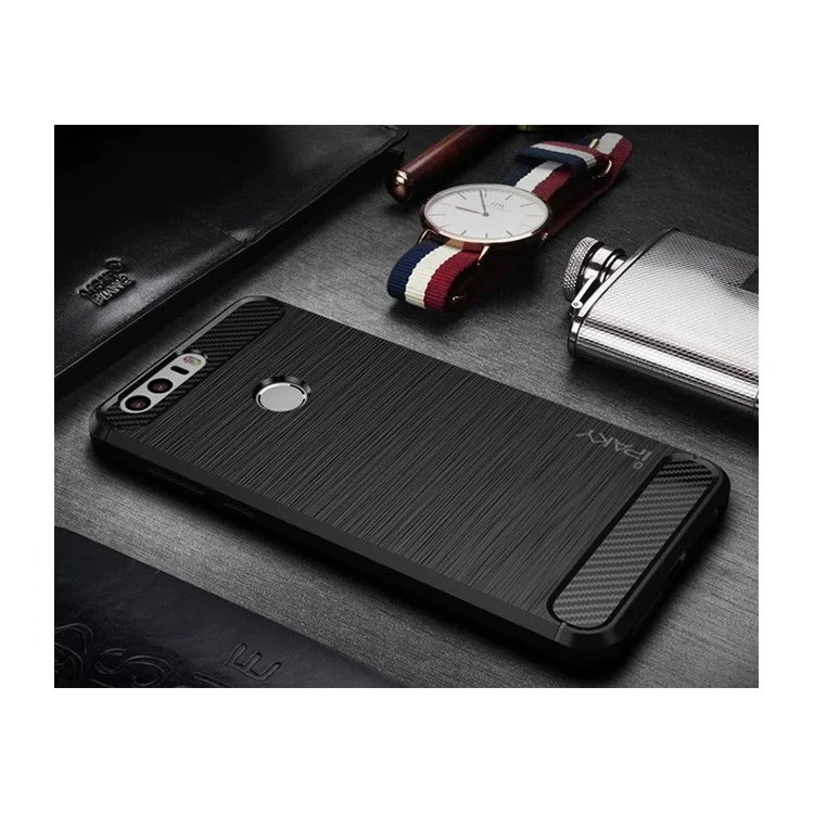 IPAKY for Huawei Honor 8 Brushed TPU Phone Cover - Black