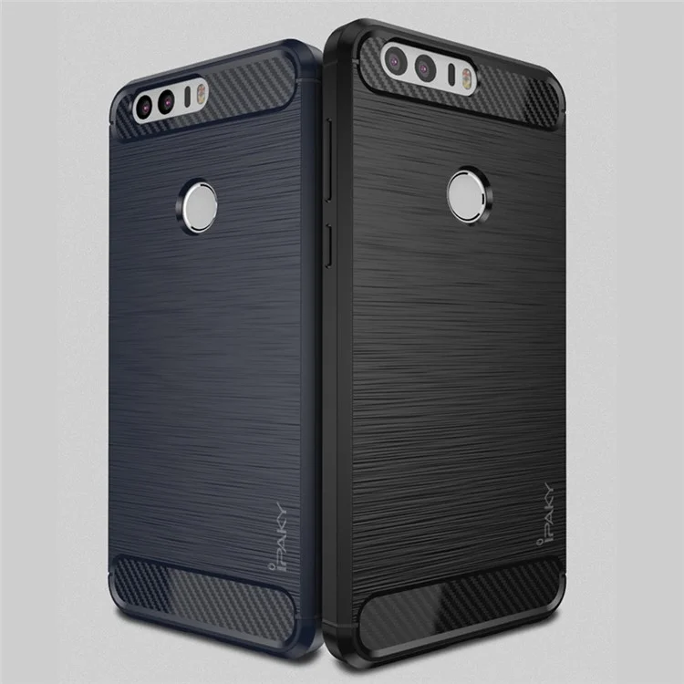 IPAKY for Huawei Honor 8 Brushed TPU Phone Cover - Black