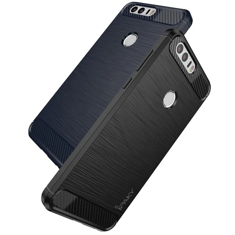 IPAKY for Huawei Honor 8 Brushed TPU Phone Cover - Black