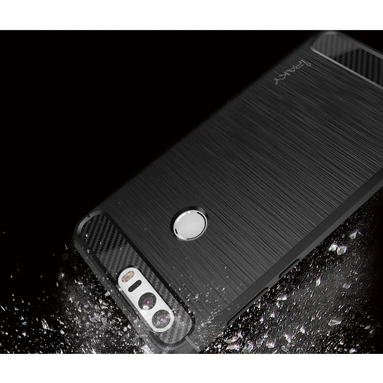 IPAKY for Huawei Honor 8 Brushed TPU Phone Cover - Black