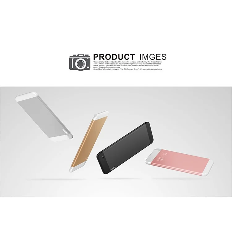 IDMIX MFI Certified 4100mAh Portable Power Bank Built-in Lightning 8Pin Cable for iPhone iPad iPod - Rose Gold Color