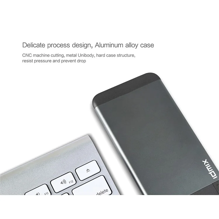 IDMIX MFI Certified 4100mAh Portable Power Bank Built-in Lightning 8Pin Cable for iPhone iPad iPod - Rose Gold Color