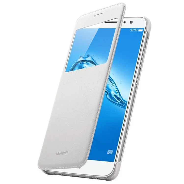 HUAWEI OEM View Window Smart Leather Case for Huawei G9 Plus / Nova Plus / Maimang 5 - White