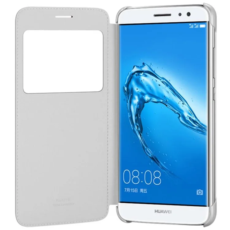 HUAWEI OEM View Window Smart Leather Case for Huawei G9 Plus / Nova Plus / Maimang 5 - White