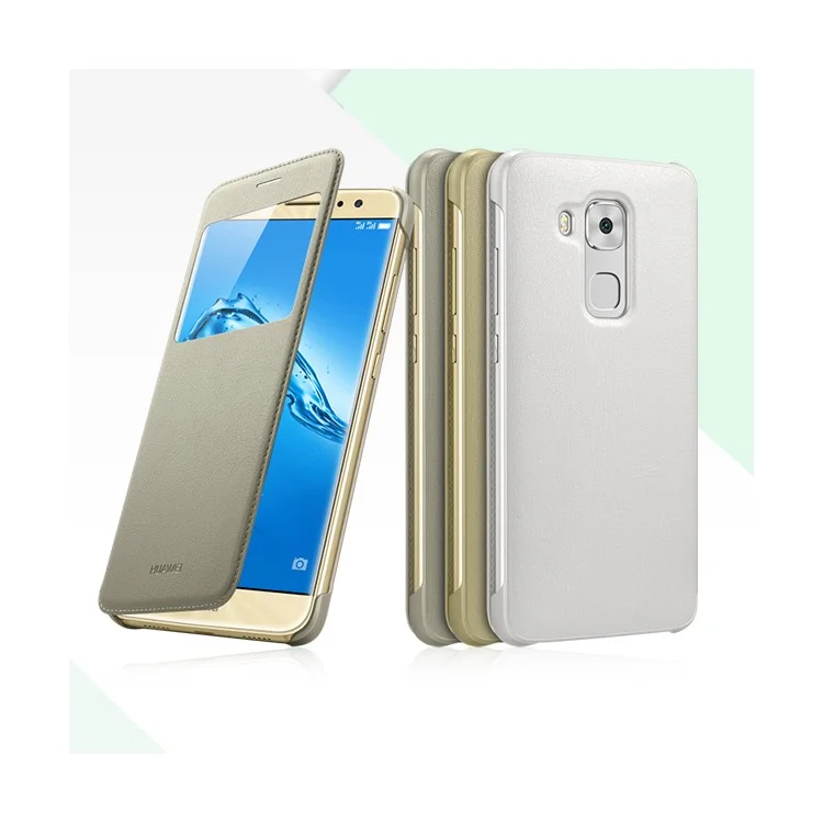 HUAWEI OEM View Window Smart Leather Case for Huawei G9 Plus / Nova Plus / Maimang 5 - White