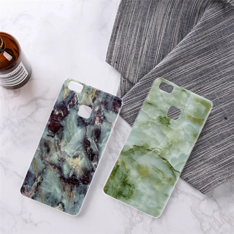 Marble Pattern Soft TPU Phone Case for Huawei P9 Lite / G9 Lite - Black Blue