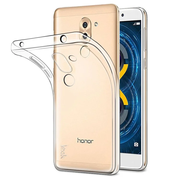 IMAK 0.8mm Clear TPU Stealth Case Mobile Phone Cover for Huawei Honor 6x (2016)