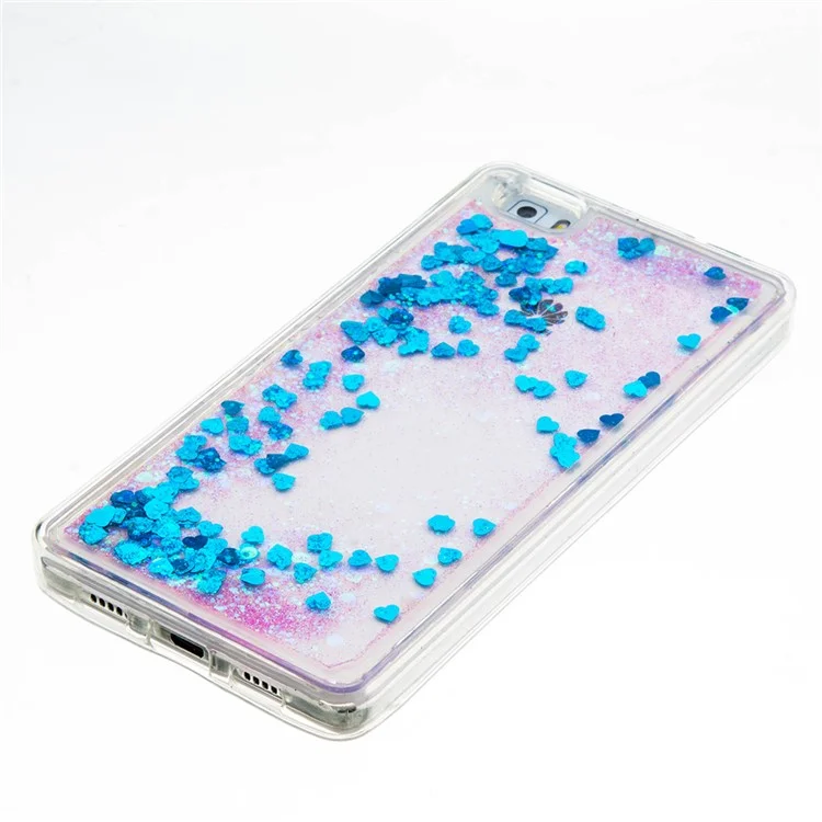 Fluid Glitter Sequins TPU Case for Huawei Ascend P8 Lite - Blue