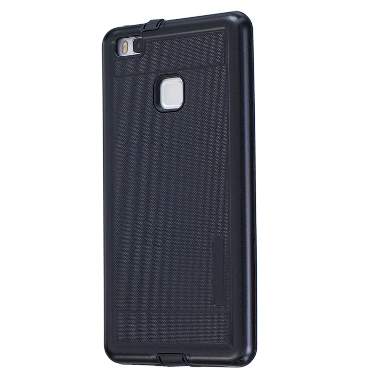 Dot Texture PC + TPU Hybrid Protective Case for Huawei P9 Lite / G9 Lite - Black