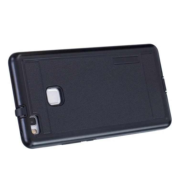 Dot Texture PC + TPU Hybrid Protective Case for Huawei P9 Lite / G9 Lite - Black