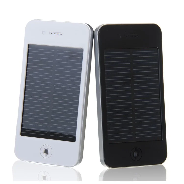 Portable Outdoor 4000mAh Solar Charger Power Bank with Flashlight for iPhone Samsung Phones - Black