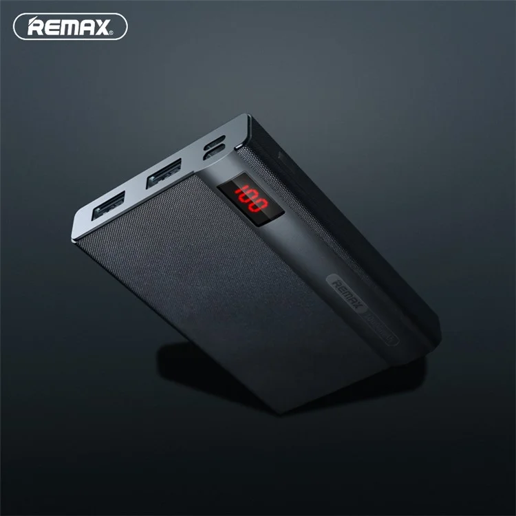 REMAX LINON Pro 10000mAh Dual USB Power Bank for iPad iPhone Samsung Pokemon Game - Black
