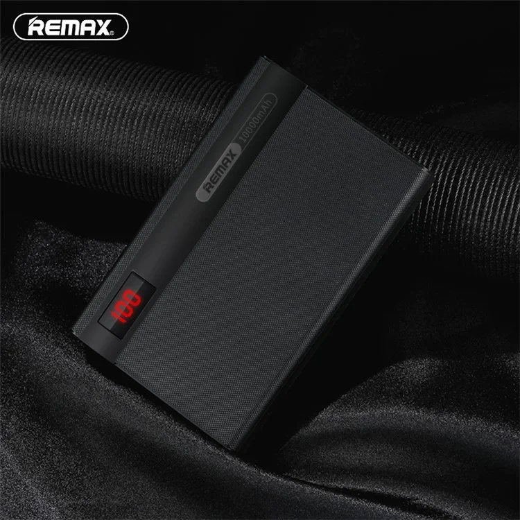 REMAX LINON Pro 10000mAh Dual USB Power Bank for iPad iPhone Samsung Pokemon Game - Black