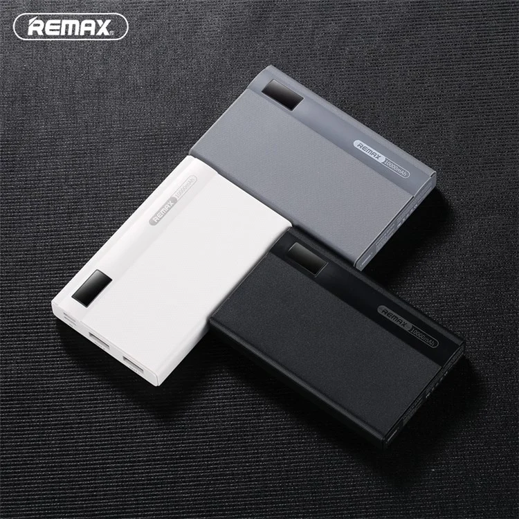 REMAX LINON Pro 10000mAh Dual USB Power Bank for iPad iPhone Samsung Pokemon Game - Black