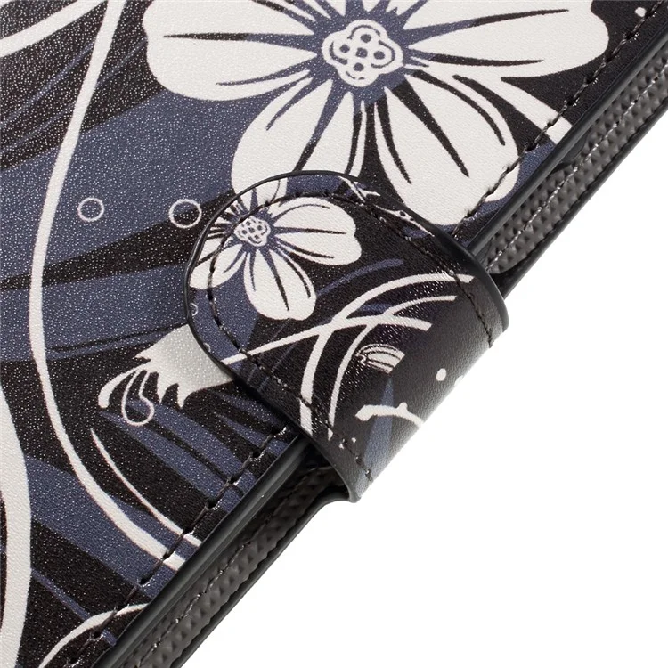 Patterned PU Leather Wallet Stand Case for Huawei Honor 6x (2016) - Flower and Butterfly