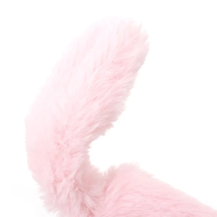 For Huawei P9 Lite / G9 Lite Rabbit Style Soft Fur TPU Phone Back Case - Pink