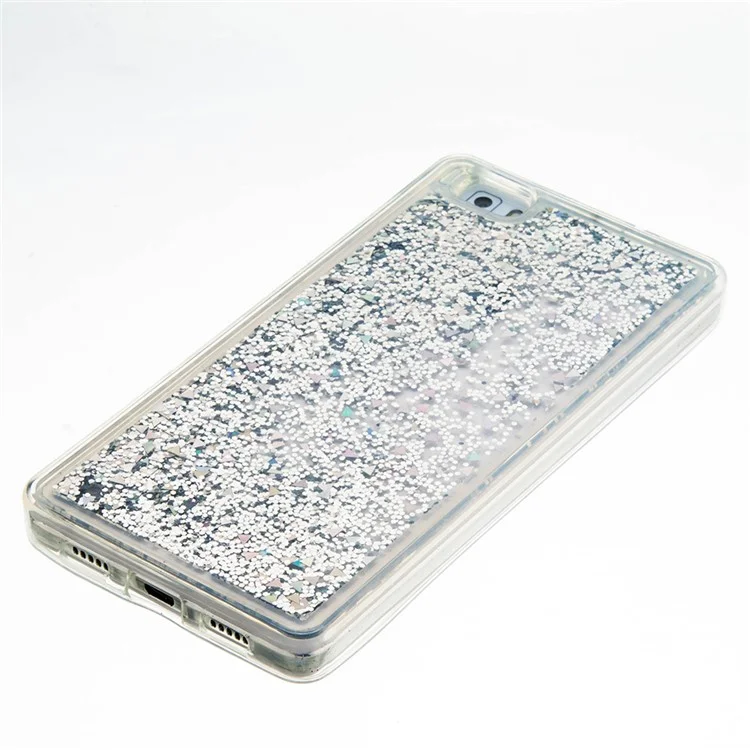 Dynamic Glitter Sequins TPU Phone Case for Huawei Ascend P8 Lite - Grey