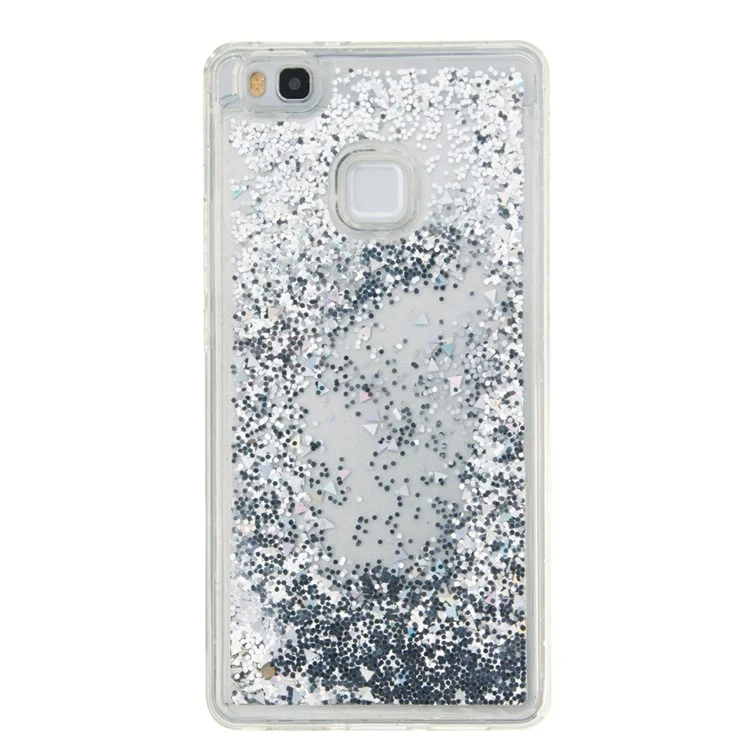 Dynamic Glitter Sequins Liquid Quicksand TPU Phone Case for Huawei P9 Lite/G9 Lite - Grey