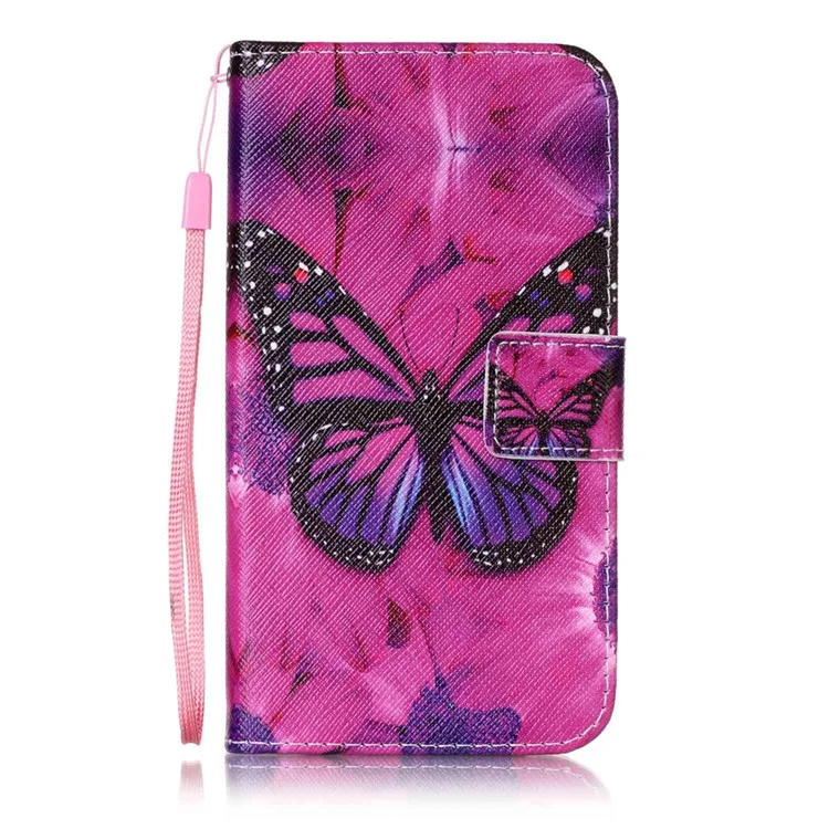 Wallet Leather Stand Case for Huawei Y5II/Y5 II/Honor 5 - Butterfly Pattern