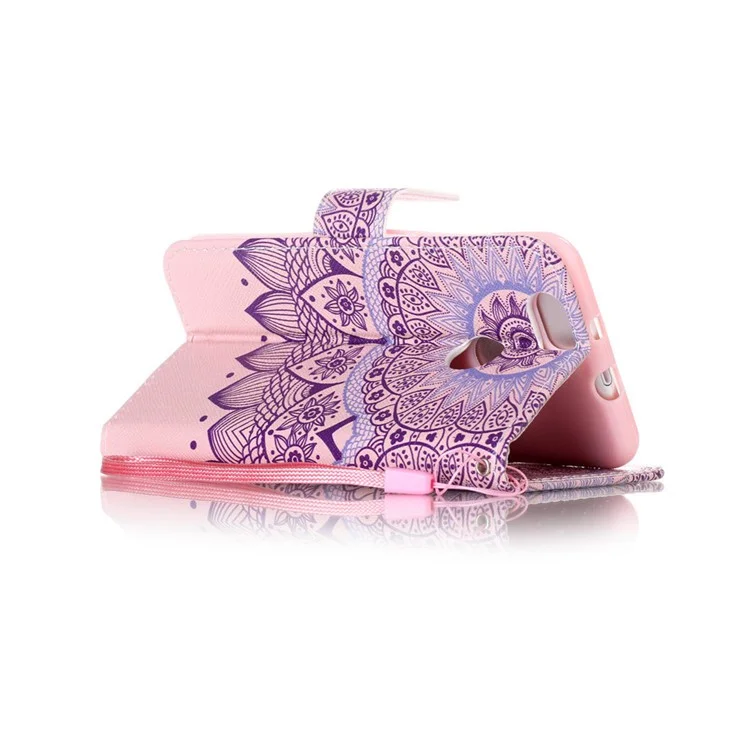 For Huawei nova Patterned Leather Wallet Case with Strap - Bohemian Pattern