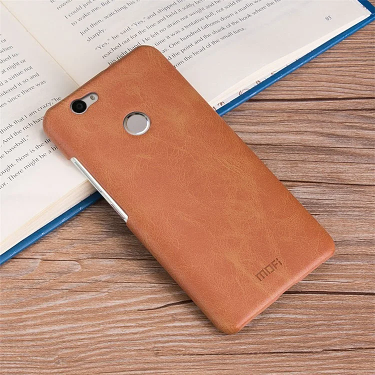 MOFI Leather Coated Hard PC Cell Phone Case for Huawei Nova - Brown