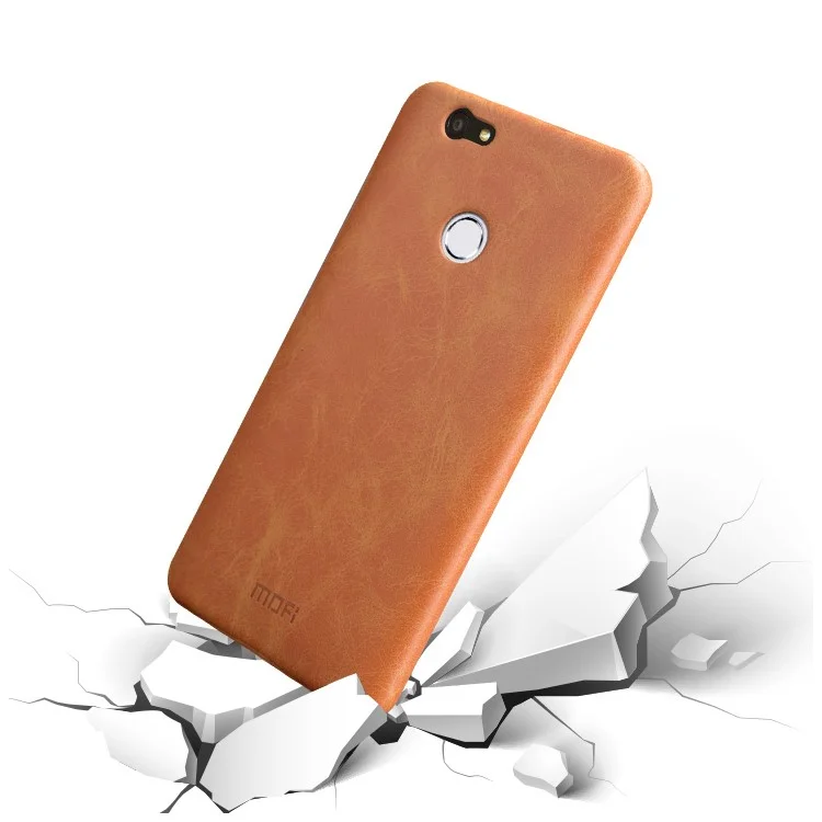 MOFI Leather Coated Hard PC Cell Phone Case for Huawei Nova - Brown