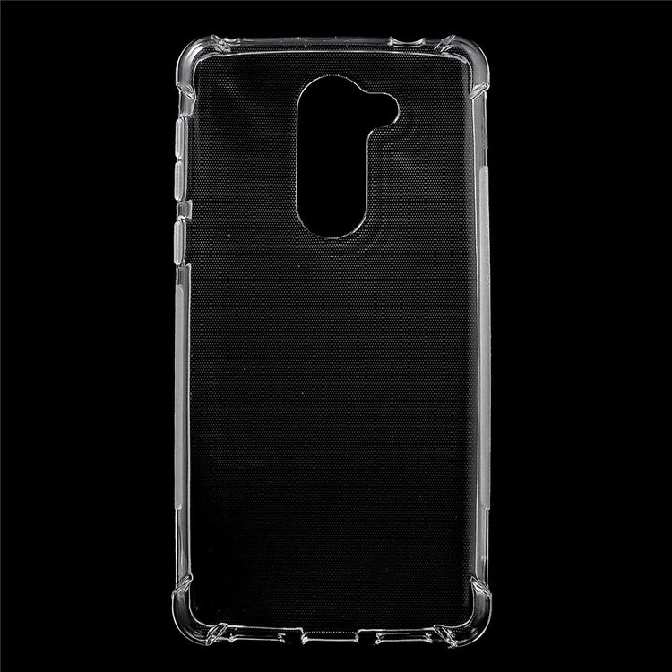 For Huawei Honor 6x (2016) Thin Glossy Gel TPU Cover Case with Non-slip Inner - Transparent
