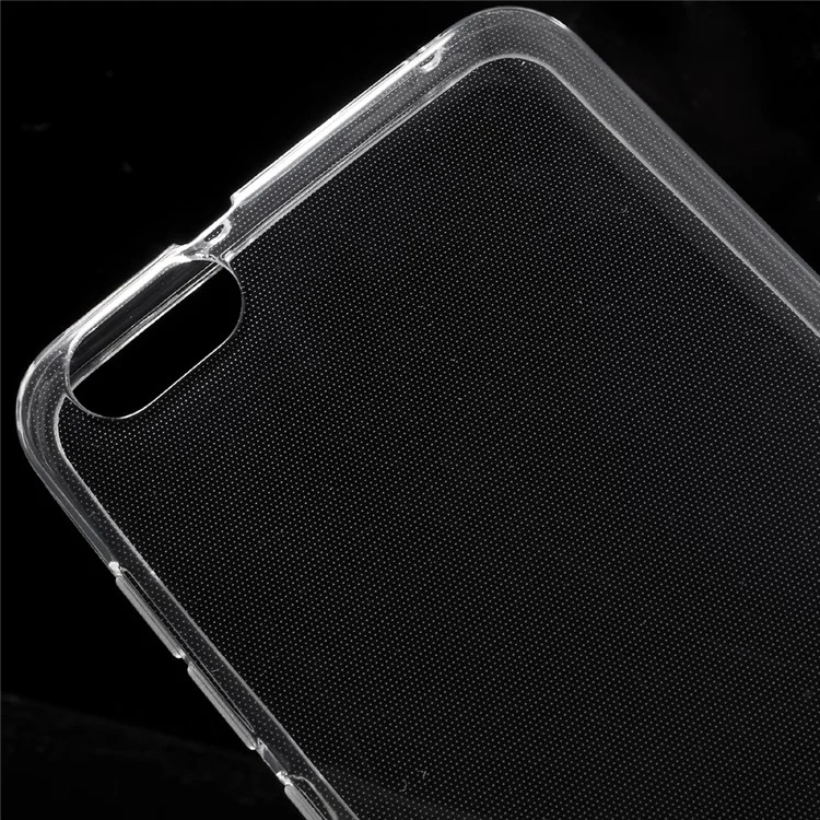 For Huawei Honor Play 4X Thin Glossy Gel TPU Cover Case with Non-slip Inner - Transparent