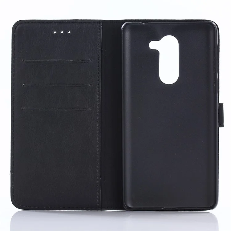 Retro Style PU Leather Wallet Case Cover for Huawei Honor 6x (2016) - Black