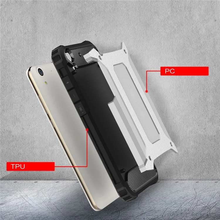 Armor Guard Plastic + TPU Hybrid Shell Case for Huawei Y6 II/Y6II/Honor 5A - White