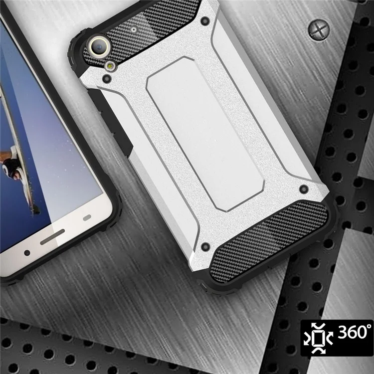 Armor Guard Plastic + TPU Hybrid Shell Case for Huawei Y6 II/Y6II/Honor 5A - White